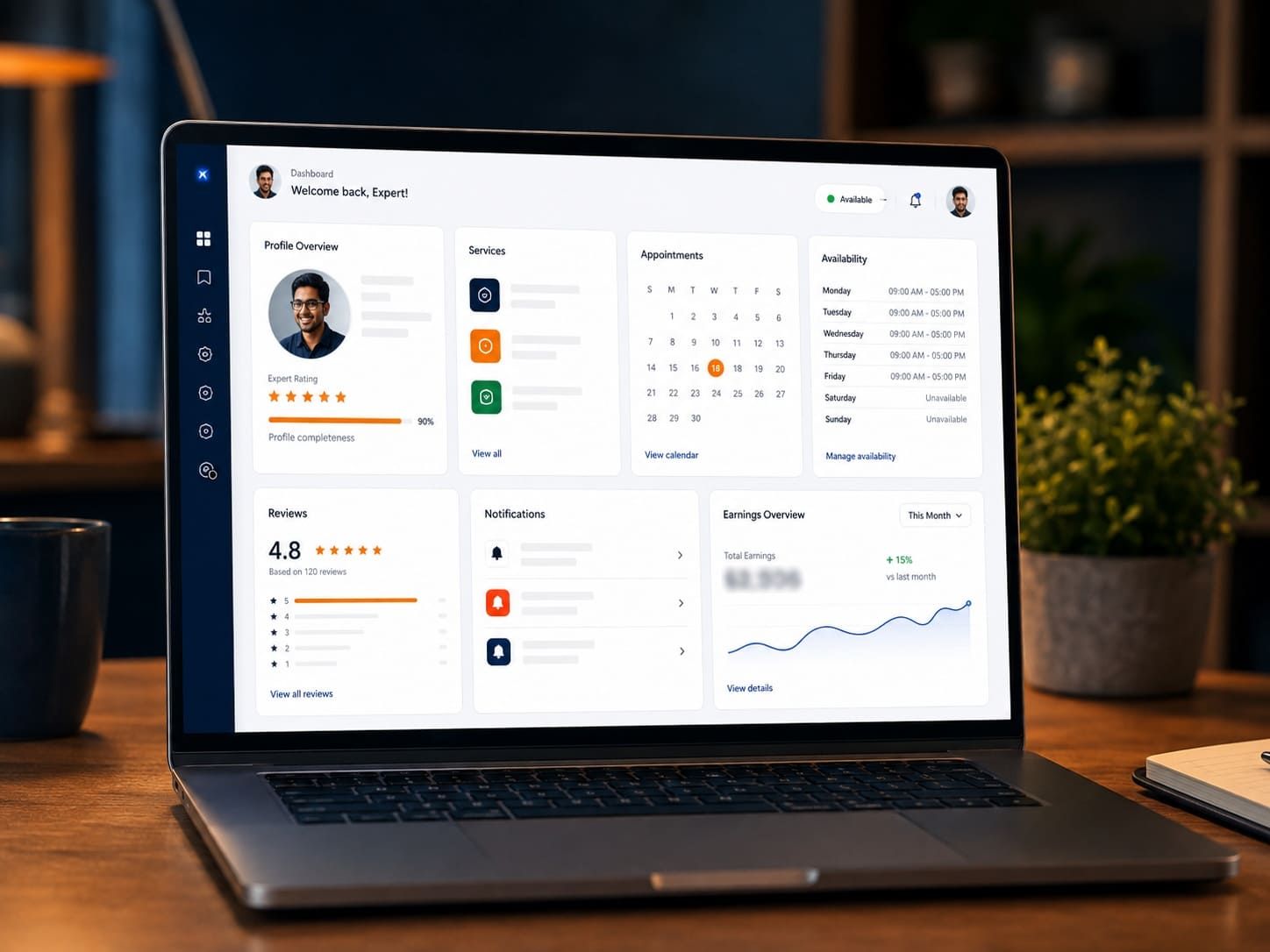 JAAANZO expert dashboard preview